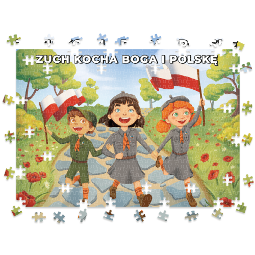 Puzzle zuchowe - Prawo Zucha: Zuch kocha Boga i Polskę