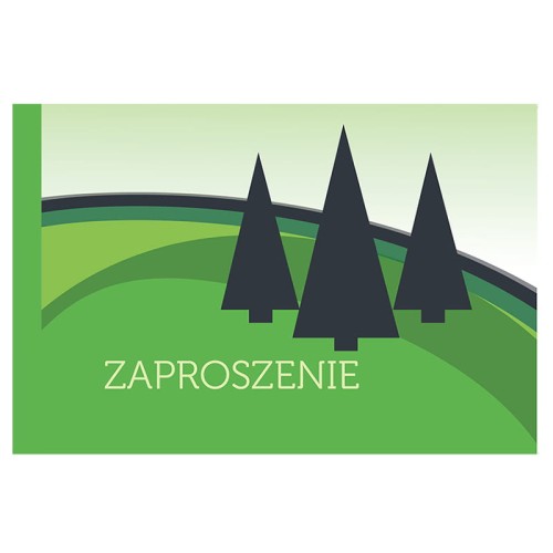  Zaproszenie las zielony